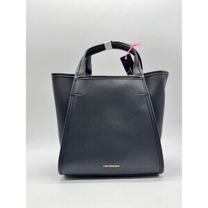 LIKE DREAMS Hana vegan leather women's tote crossbody bag - BLACK